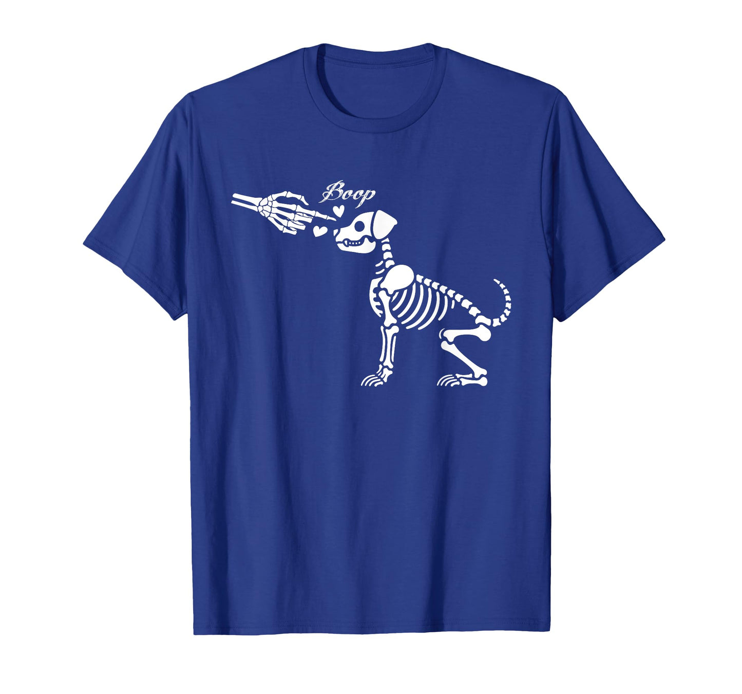Cute Funny Skeleton Hand Goth Boop Dog Nose Spooky Halloween Men Women Kids T-Shirt