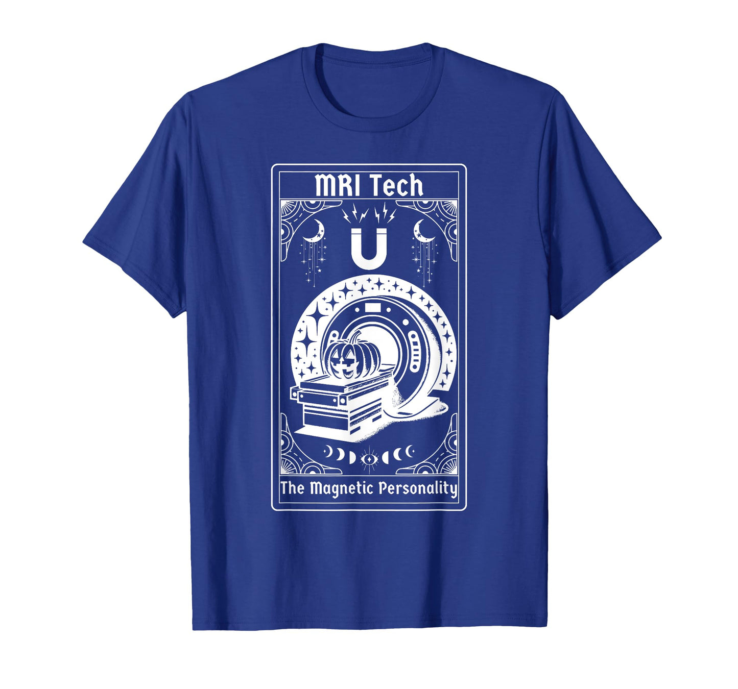 Witchy MRI Tech Tarot Card Pumpkin Funny Halloween Xray Tech T-Shirt