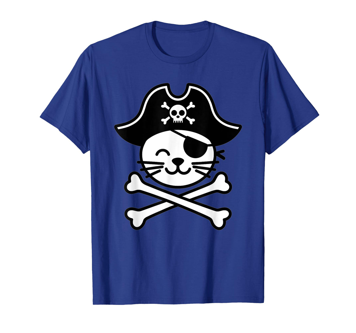 Pirate Cat Crossbones Cat Lover Cats Kitten Owner T-Shirt for Men Women Kids