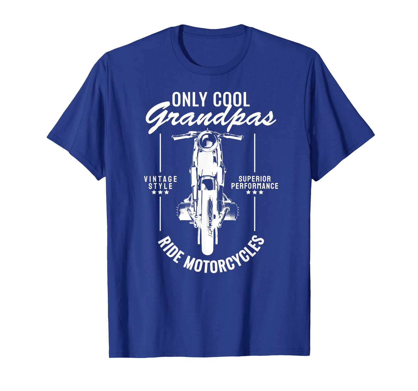Only Cool Grandpas Ride Motorcycles Funny Biker Grandpa T-Shirt