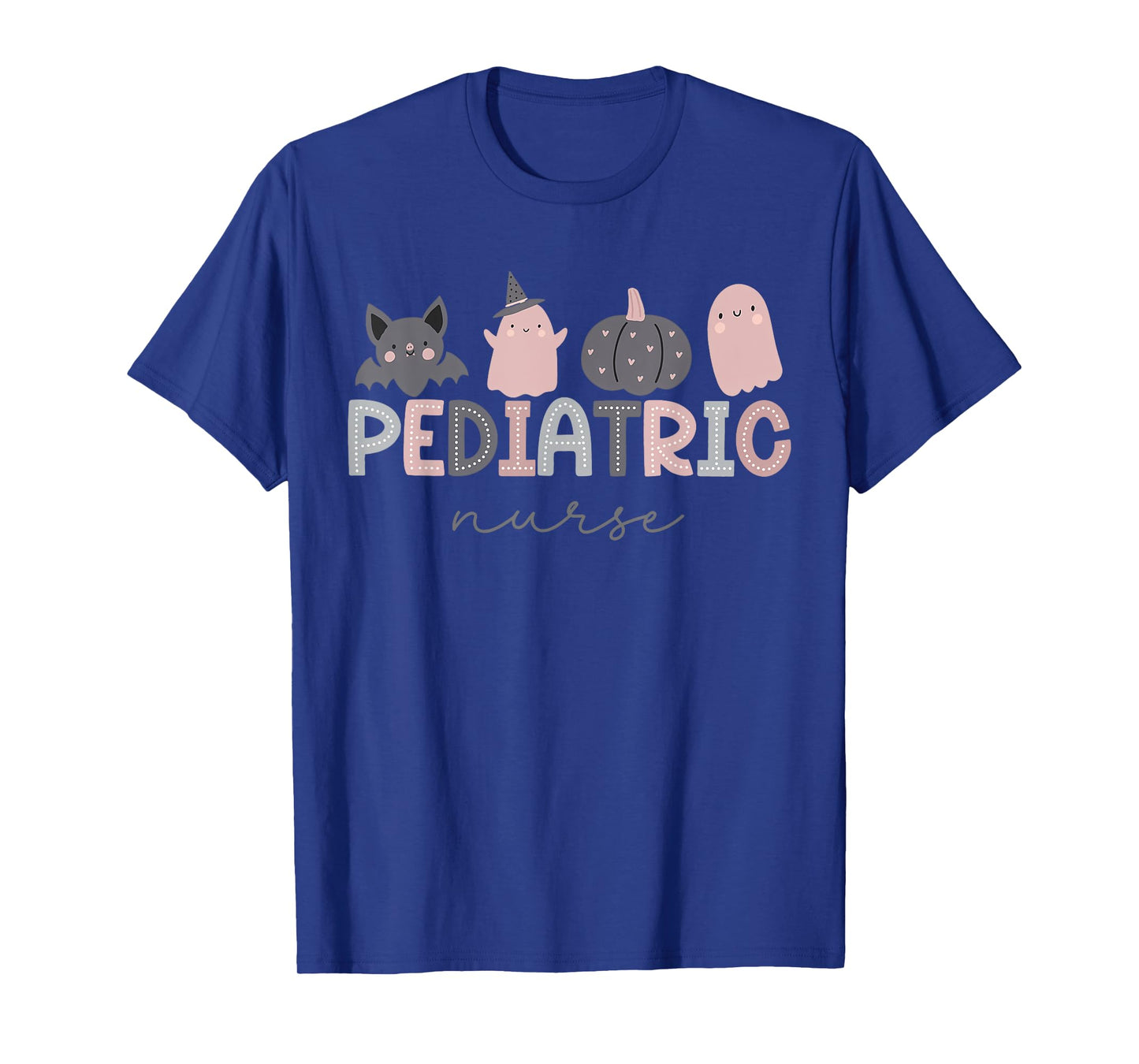 Pediatric Nurse Pumpkin Bat Ghost Cute Halloween PEDS NICU T-Shirt