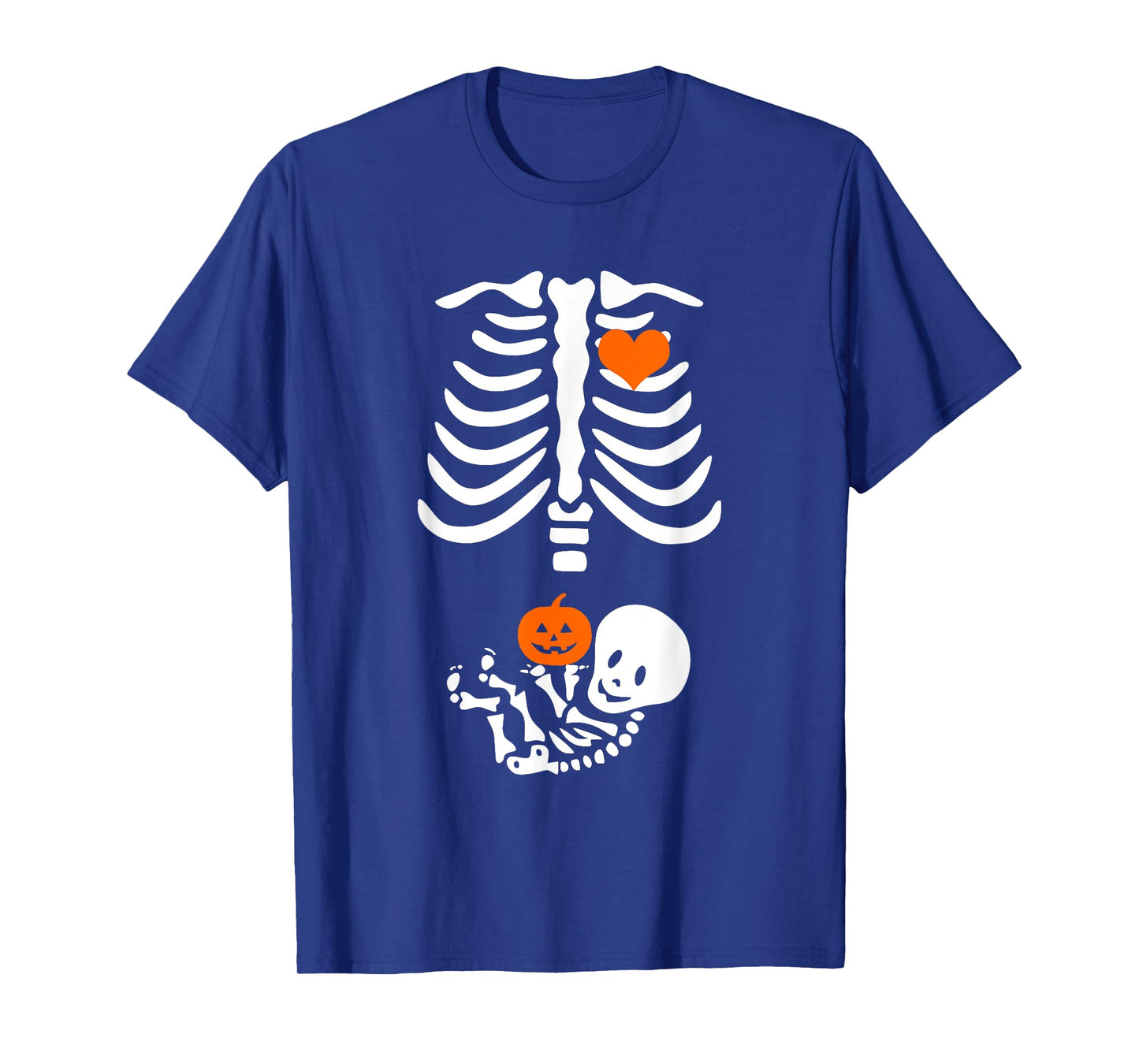 Happy Halloween Pregnant Baby Skeleton Spooky Season New Mom T-Shirt