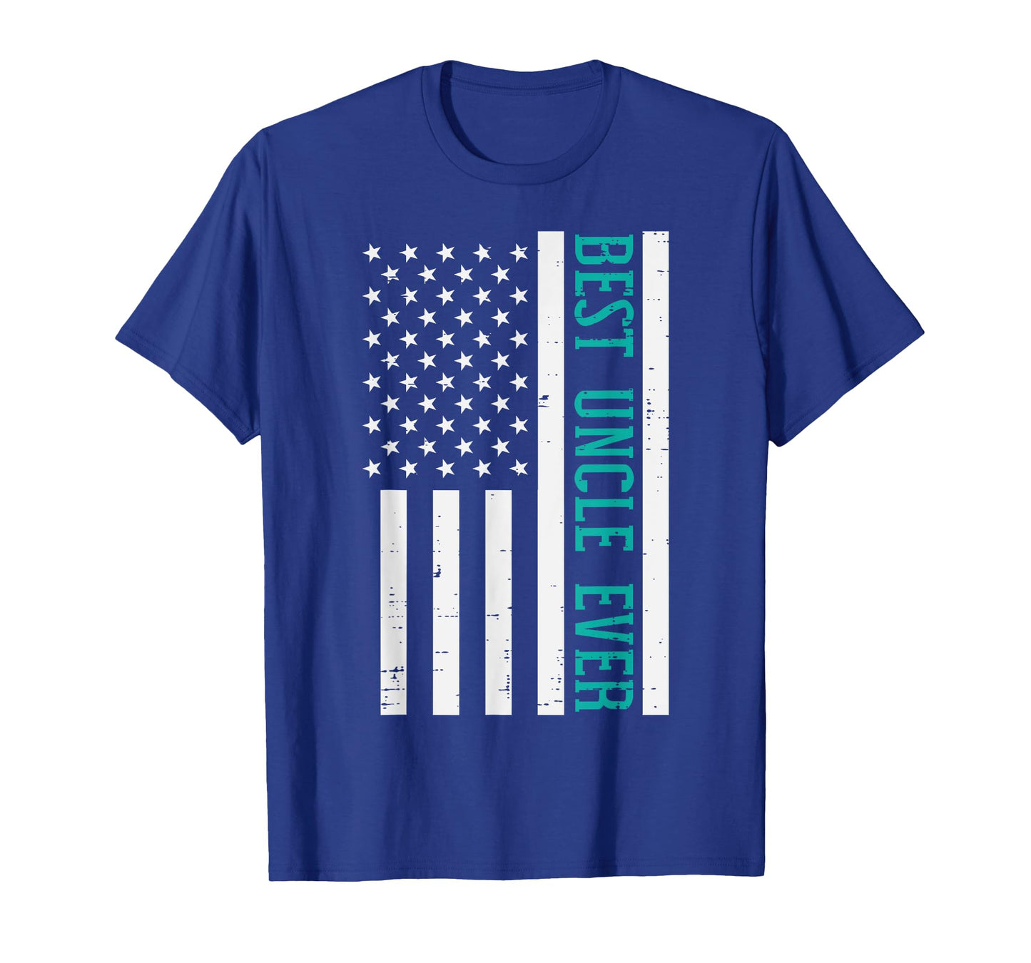 Best Uncle Ever US Flag Vintage Fathers Day Patriotic Men T-Shirt