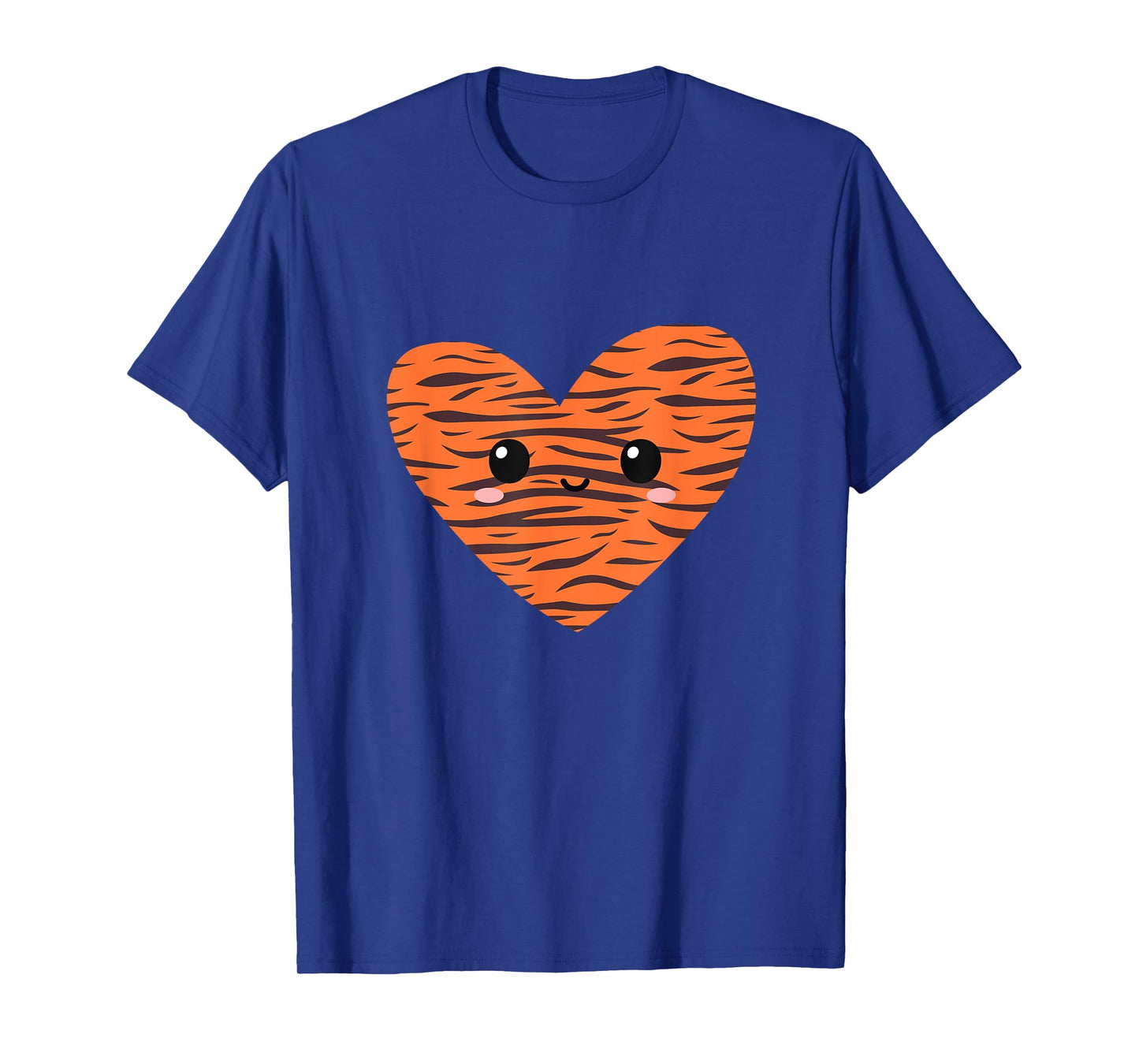 Cute Tiger Face Heart Stripes Print Zoo Costume Women Girls T-Shirt