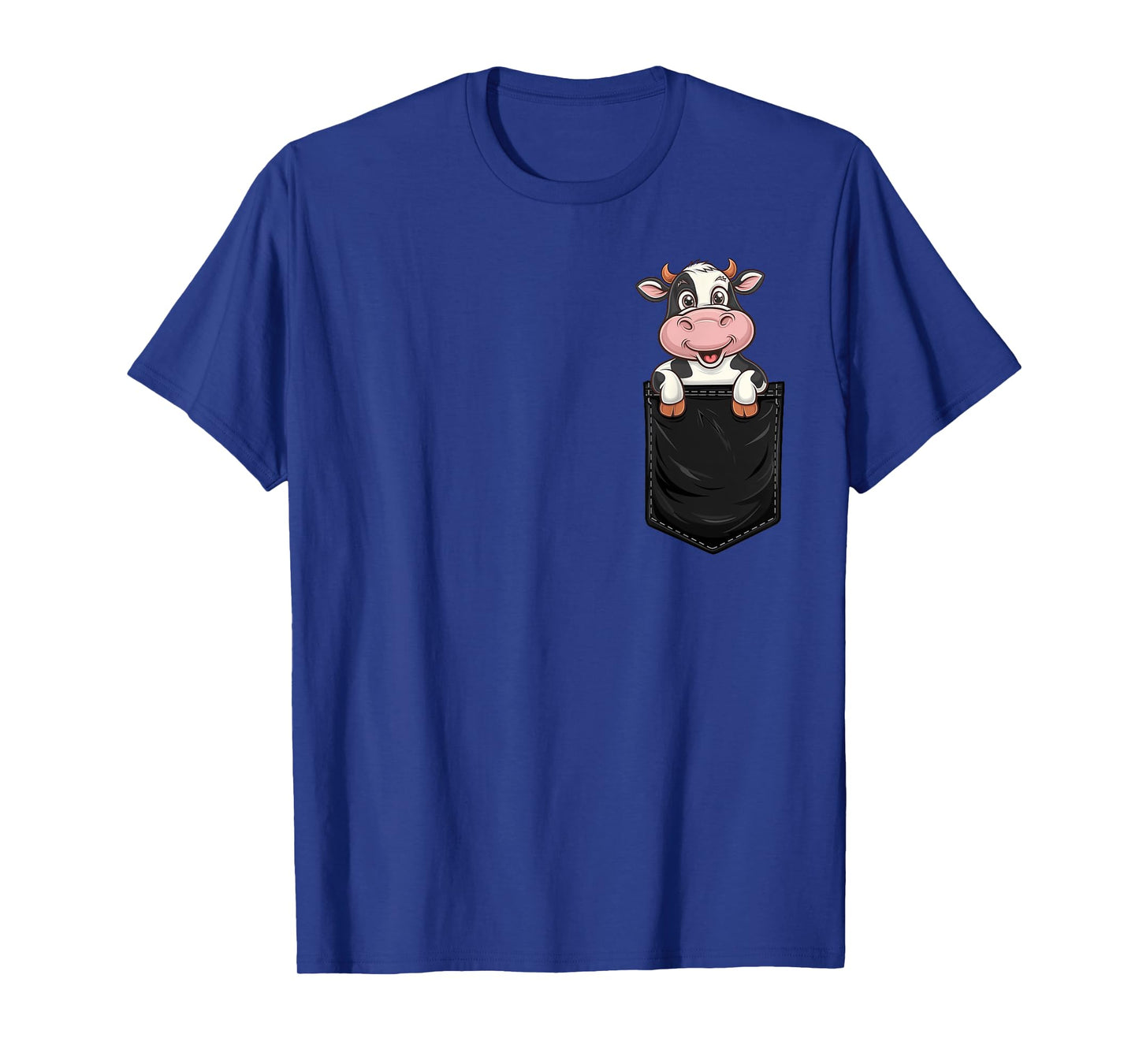 Funny Cow In Pocket Animal Cute Women Men T-Shirt