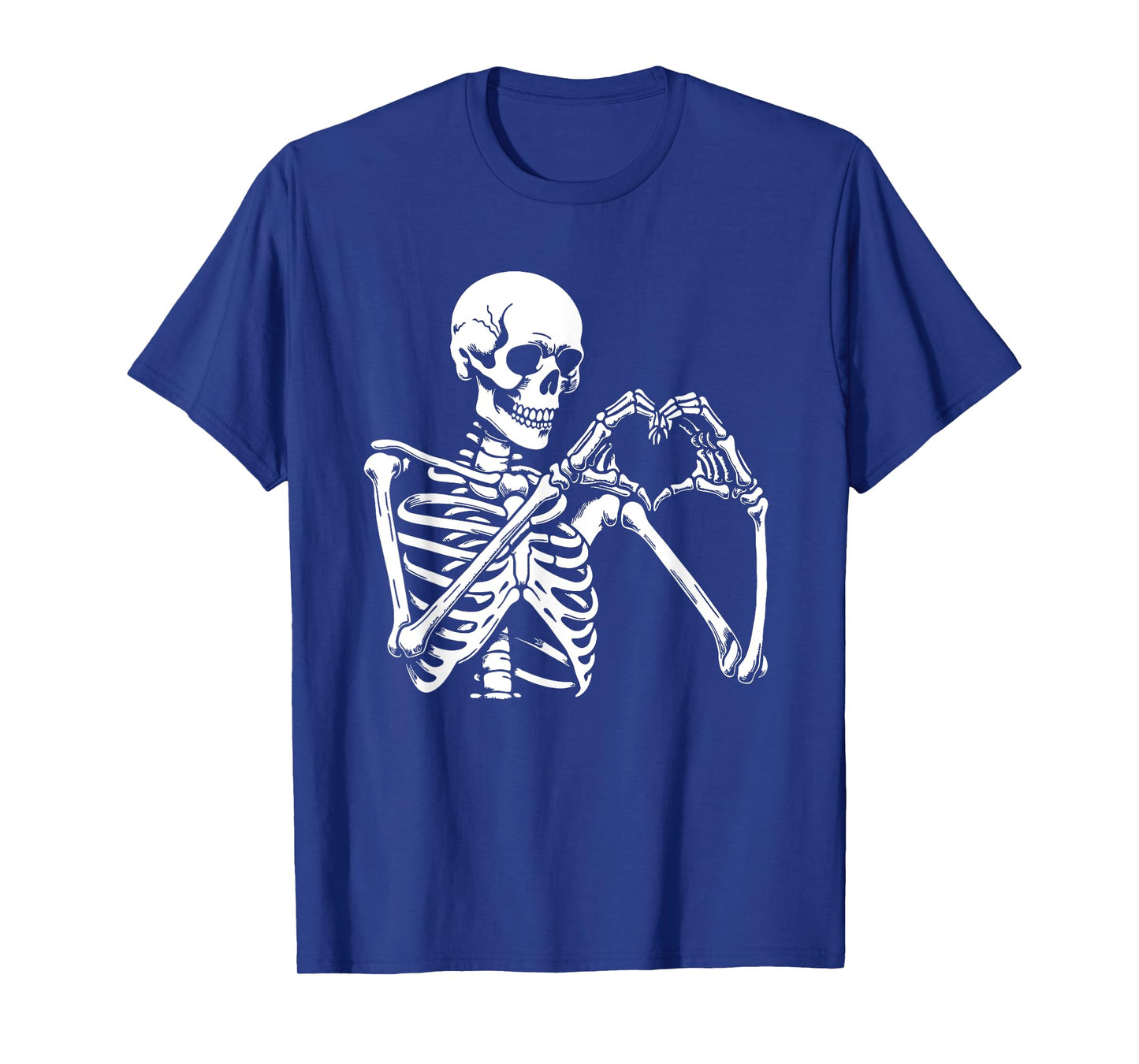 Skeleton Heart Hands Sign Halloween Costume Retro Halloween T-Shirt