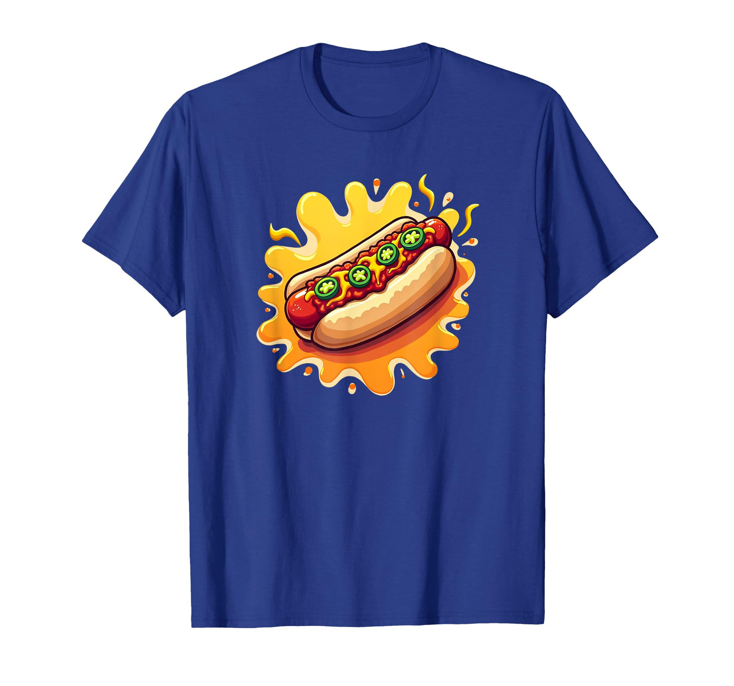 Chili Dog With Jalepenos Design T-Shirt
