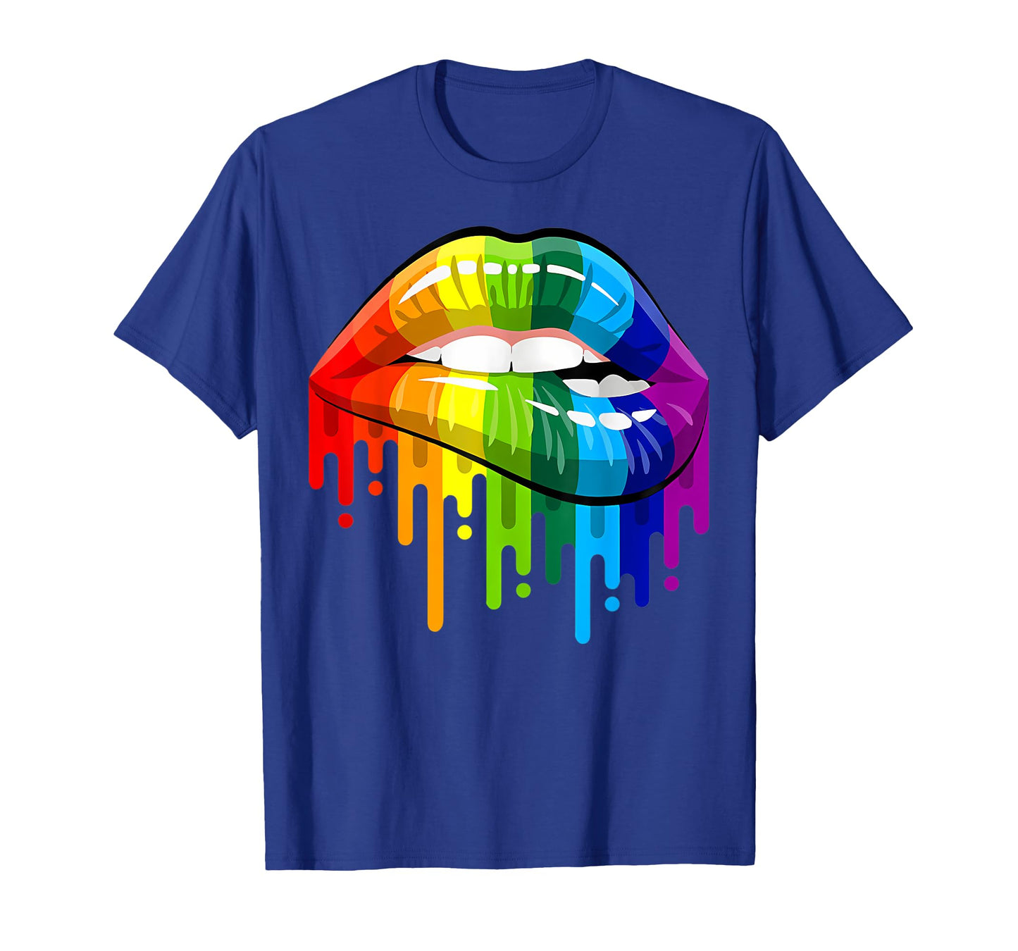 LGBT Rainbow Lip Gay Pride Funny Sexy Cool Lesbian Pride T-Shirt