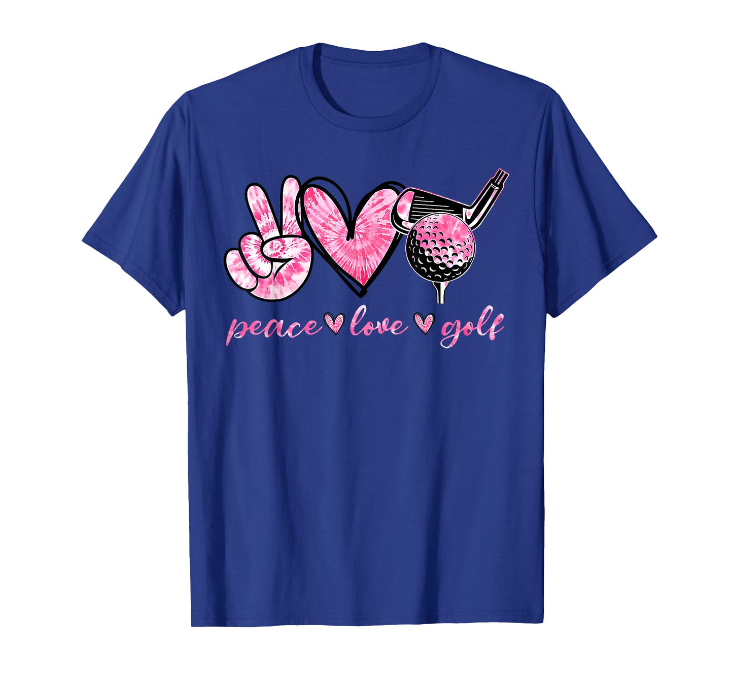 Funny Peace Love Golf Player Sport Lovers T-Shirt