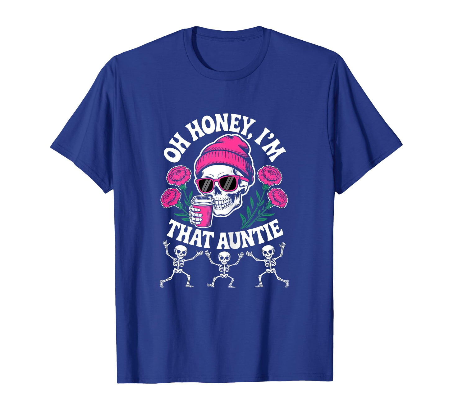 Spooky Auntie Halloween Funny Skeleton That Aunt Coffee Vibe T-Shirt