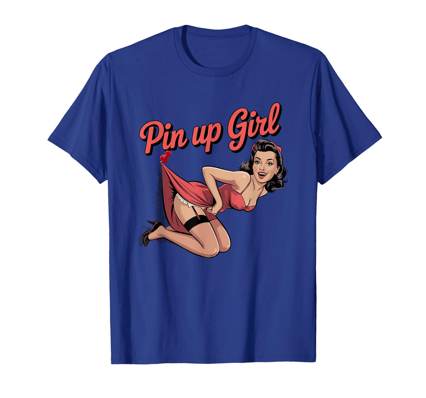 Retro Pin Up Girl Vintage Funny Rockabilly Style Art T-Shirt