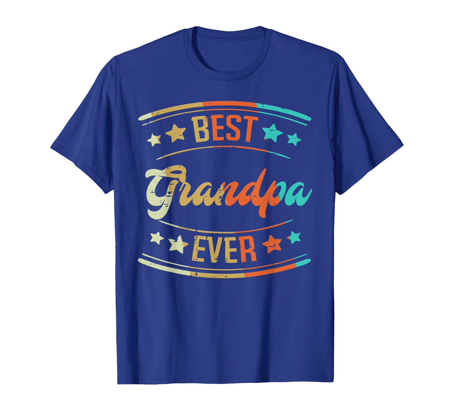 Best Grandpa Ever Retro Fathers Grandparents Day Papaw Men T-Shirt
