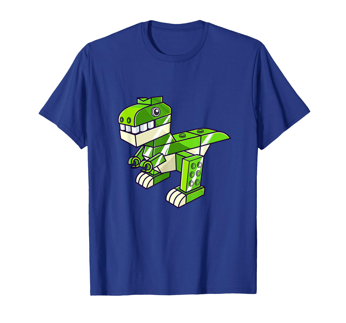 Dinosaur T Rex Master Builder Building Blocks Boys Kids T-Shirt