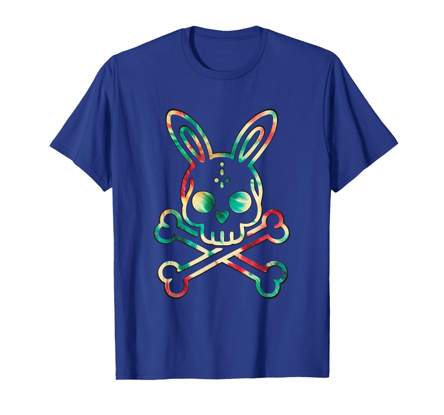 Bunny Skull Rabbit Bunny Skeleton Crossbones Tie Dye Men T-Shirt