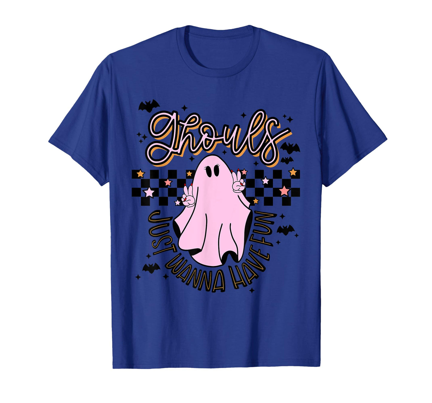 Ghouls just want to have fun, pink, peace sign, halloween T-Shirt