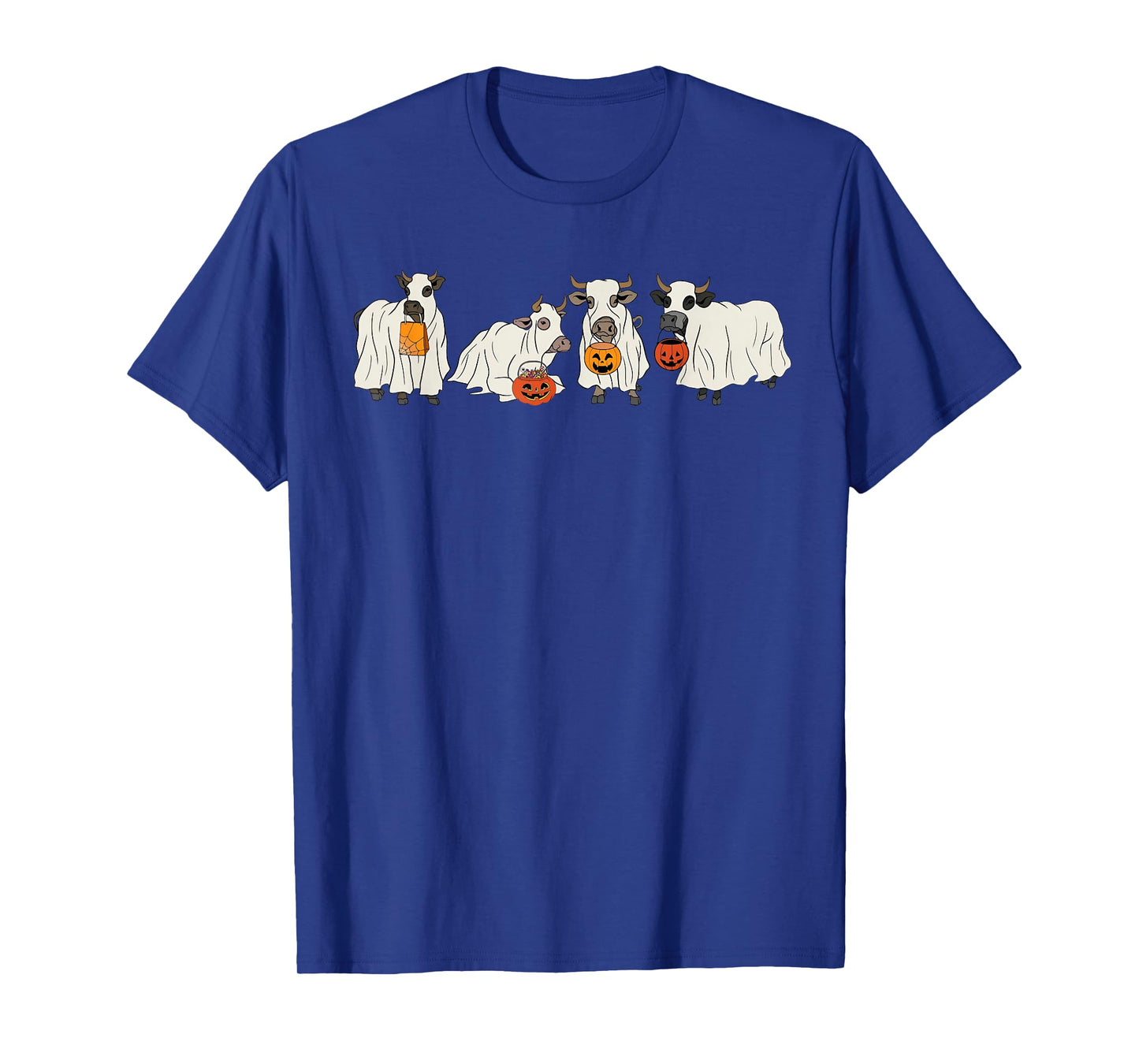 Funny Ghost Cow Spooky Season Trick Or Treat Happy Halloween T-Shirt