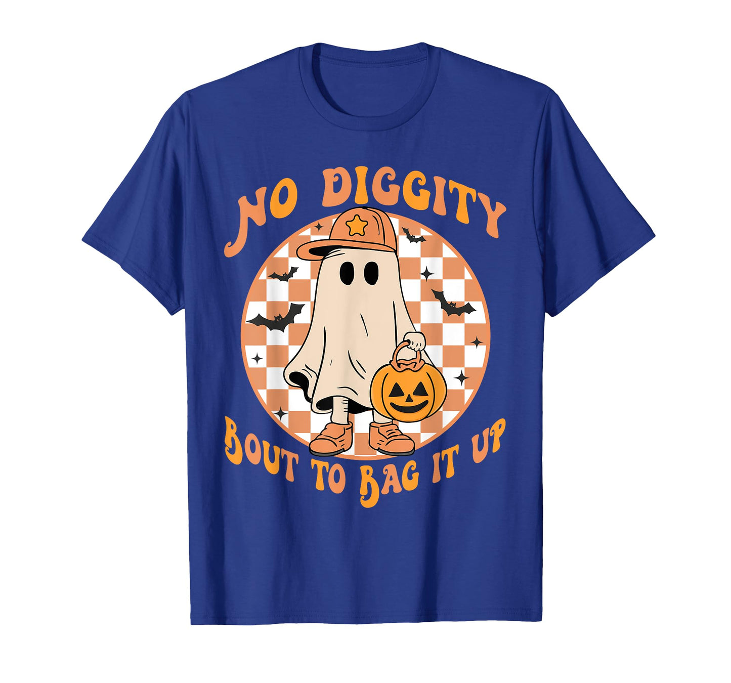 No Diggity Bout To Bag It Up Halloween Ghost Boy Kids T-Shirt