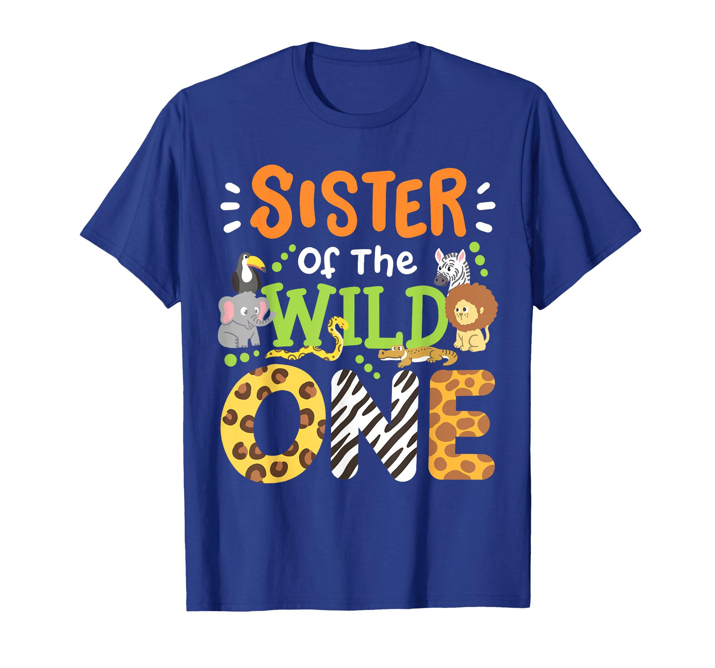 Sister Of The Wild One Kids Boys Safari Zoo Birthday Family T-Shirt