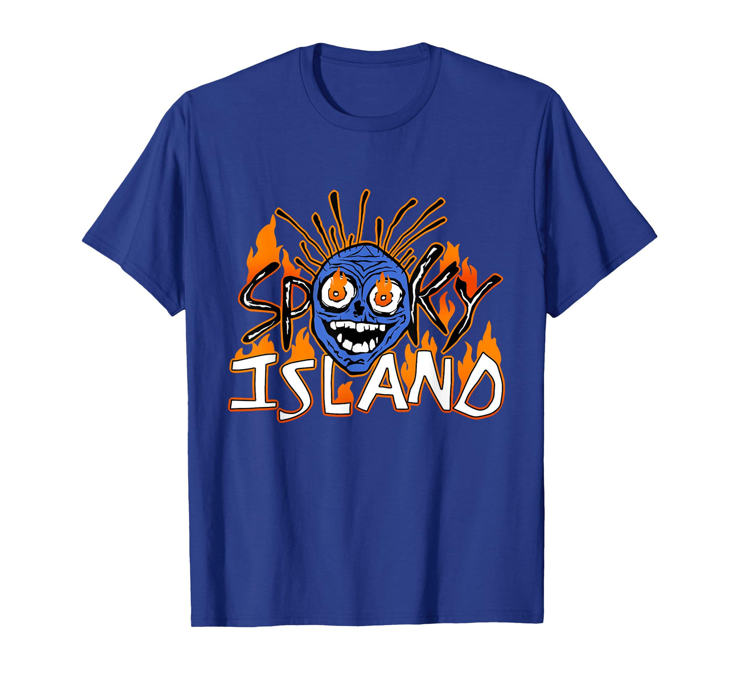 Spooky Island Amusement Park Island Resort Halloween Skull T-Shirt