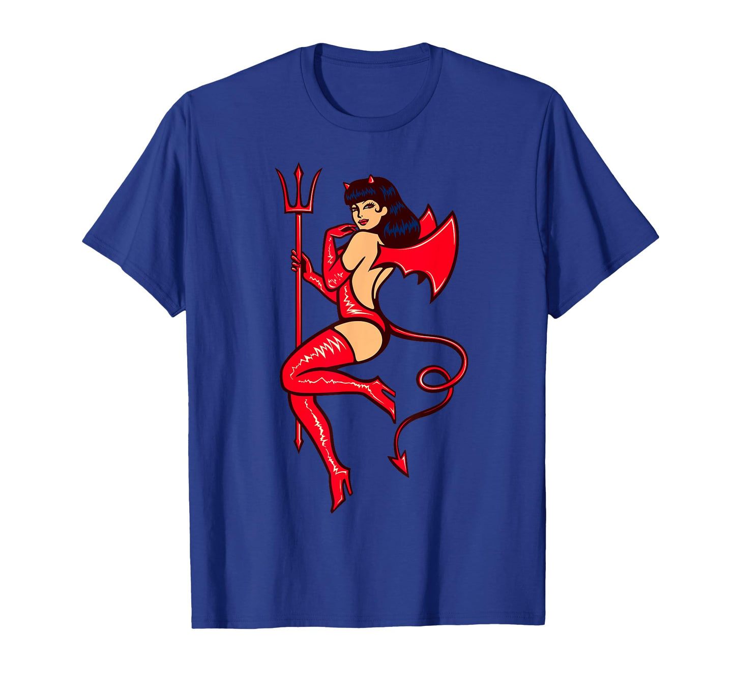 Funny Sexy Devil Girl Trick or Treat Halloween Costume Tee T-Shirt
