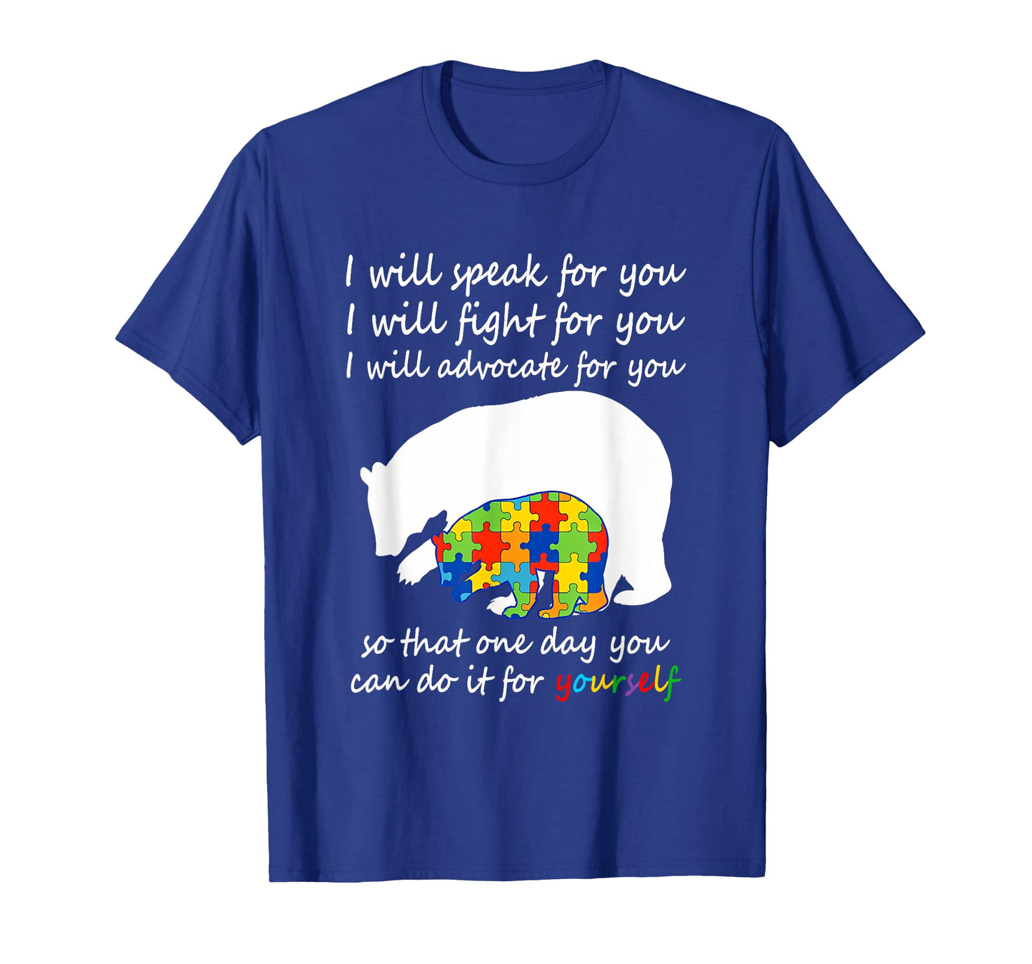 I Will Speak For You. I Will Fight For You Quote T-Shirt