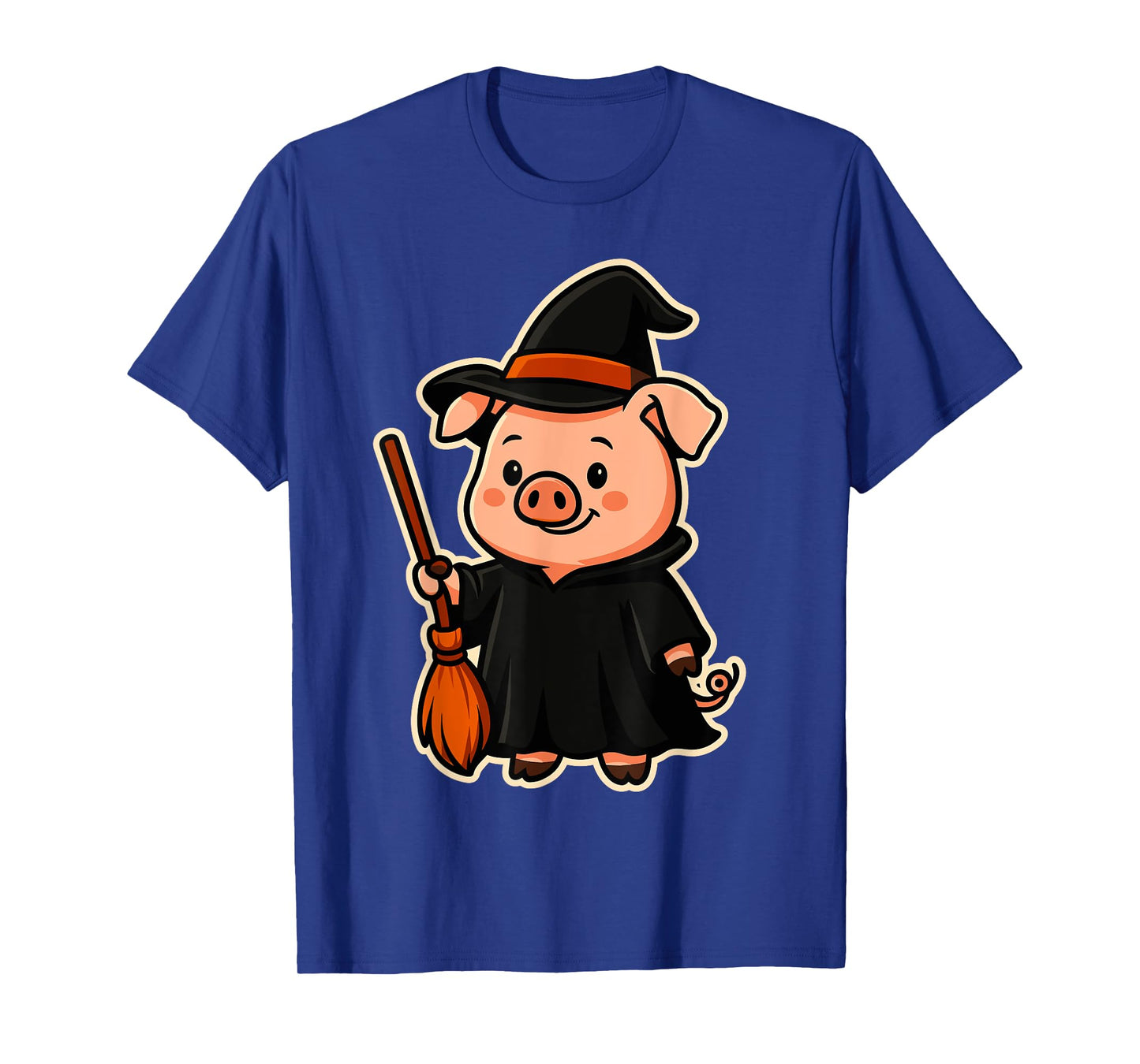 Funny Pig Witch Halloween Costume for Kids Boys Girls T-Shirt