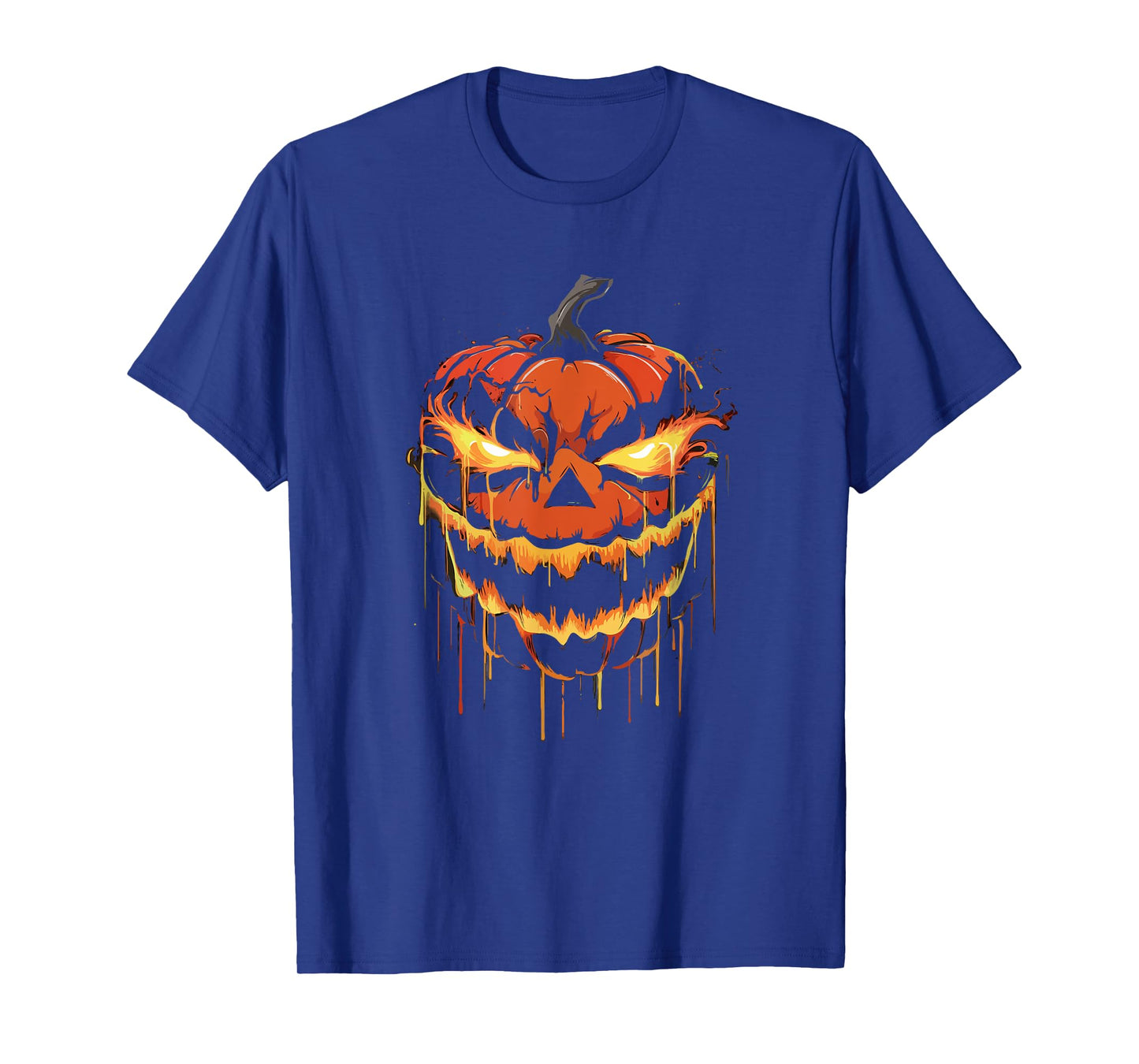 Scary Halloween Pumpkin Face Paint Drip spooky Jackolantern T-Shirt
