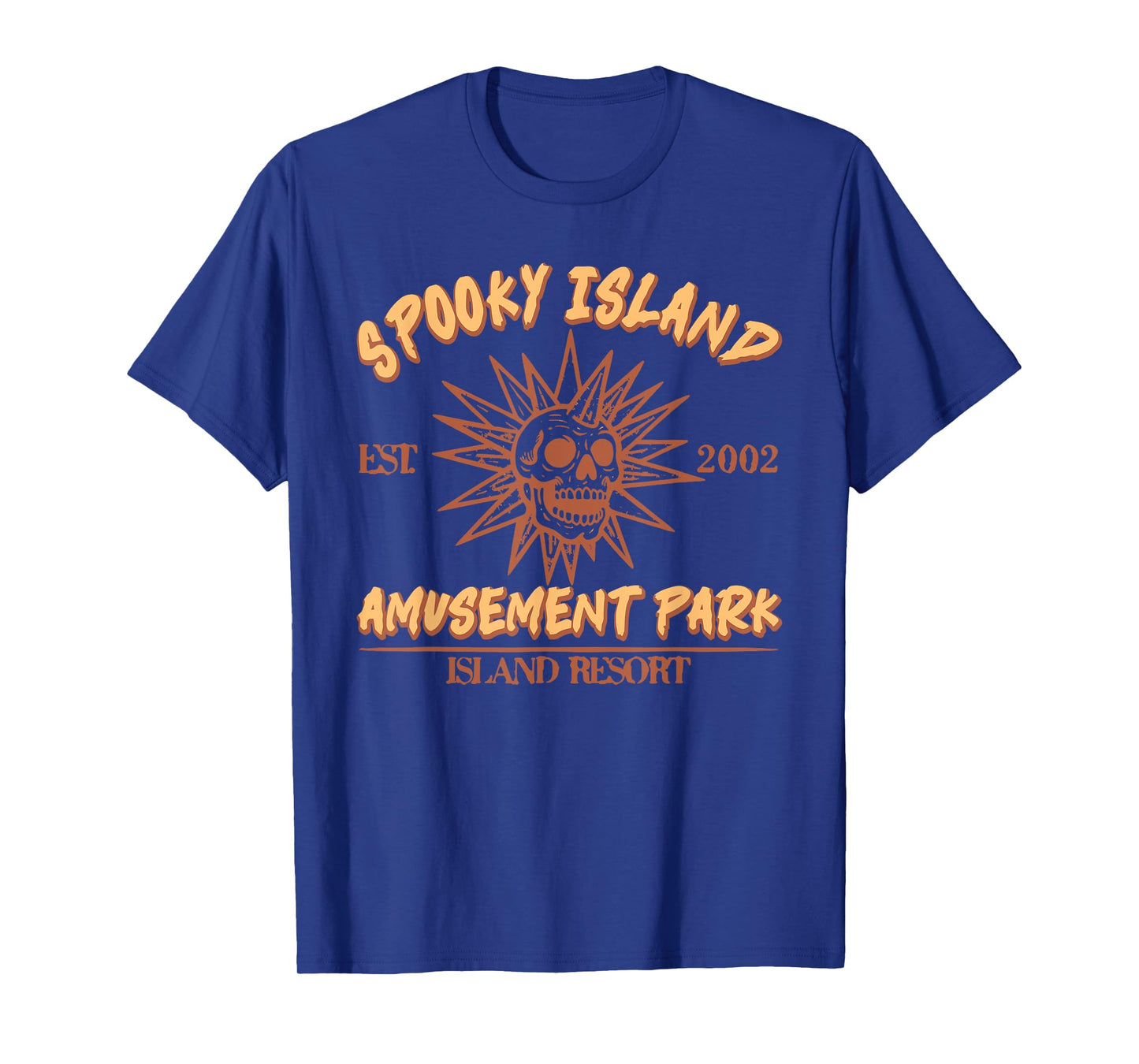 Spooky Island Est 2002 Amusement Park Skull Halloween Funny T-Shirt