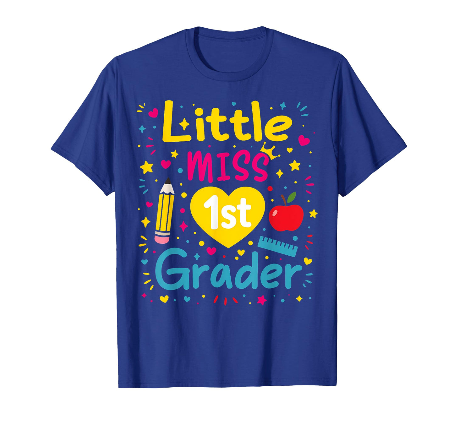 Little Miss 1st Grade First Day Of School First Grade Girls T-Shirt