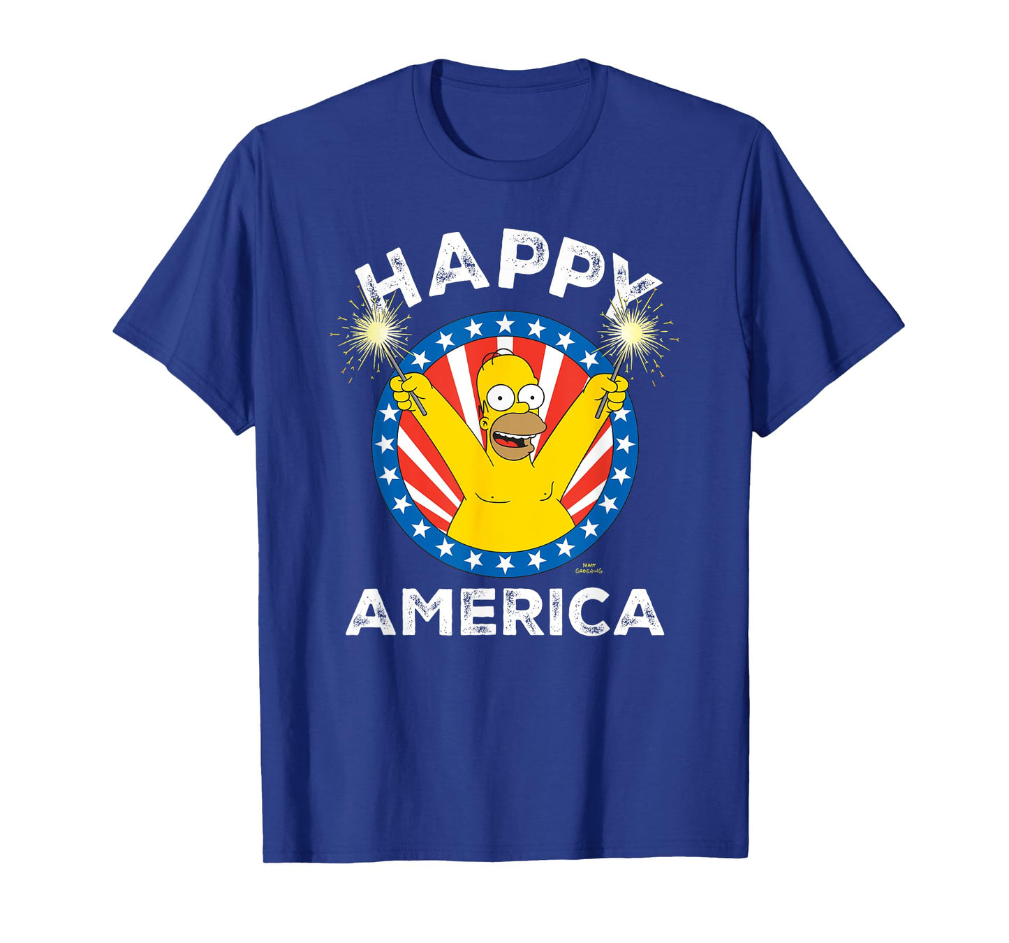 The Simpsons 4th Of July Happy America Homer Simpson T-Shirt