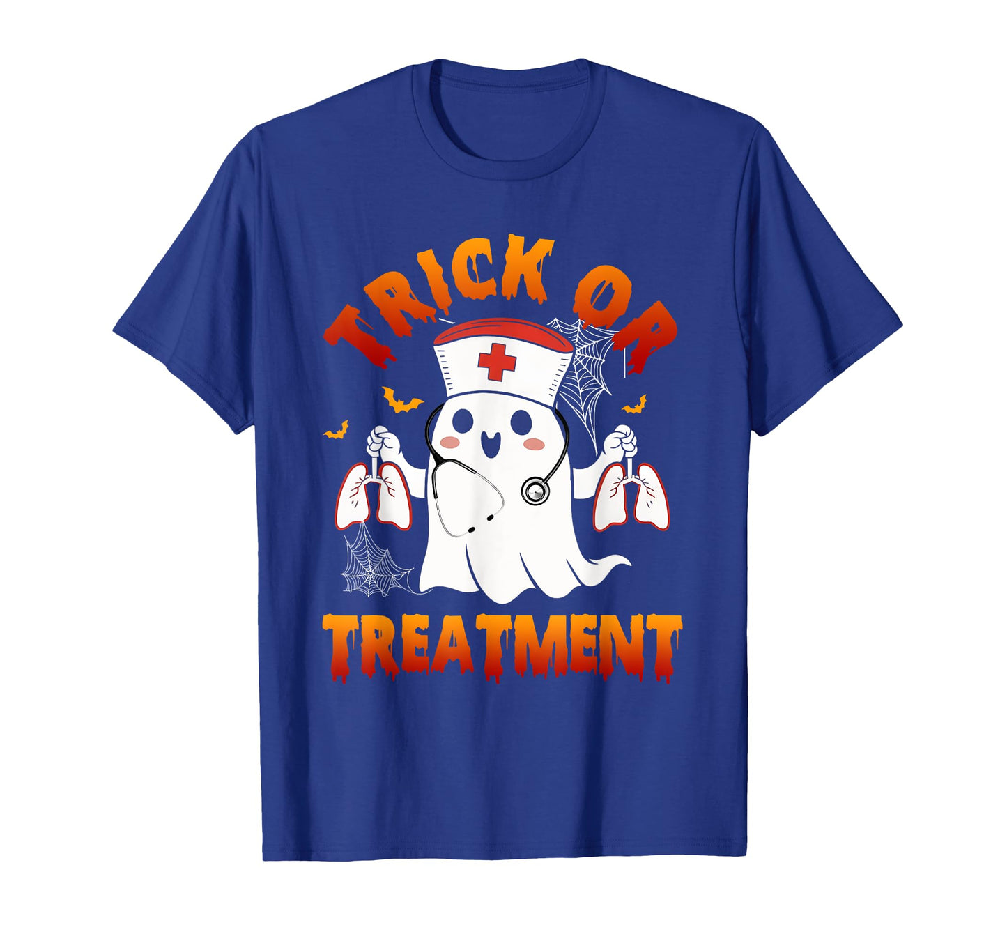 Trick Or Treatment Boo Respiratory Therapist Ghost Halloween T-Shirt
