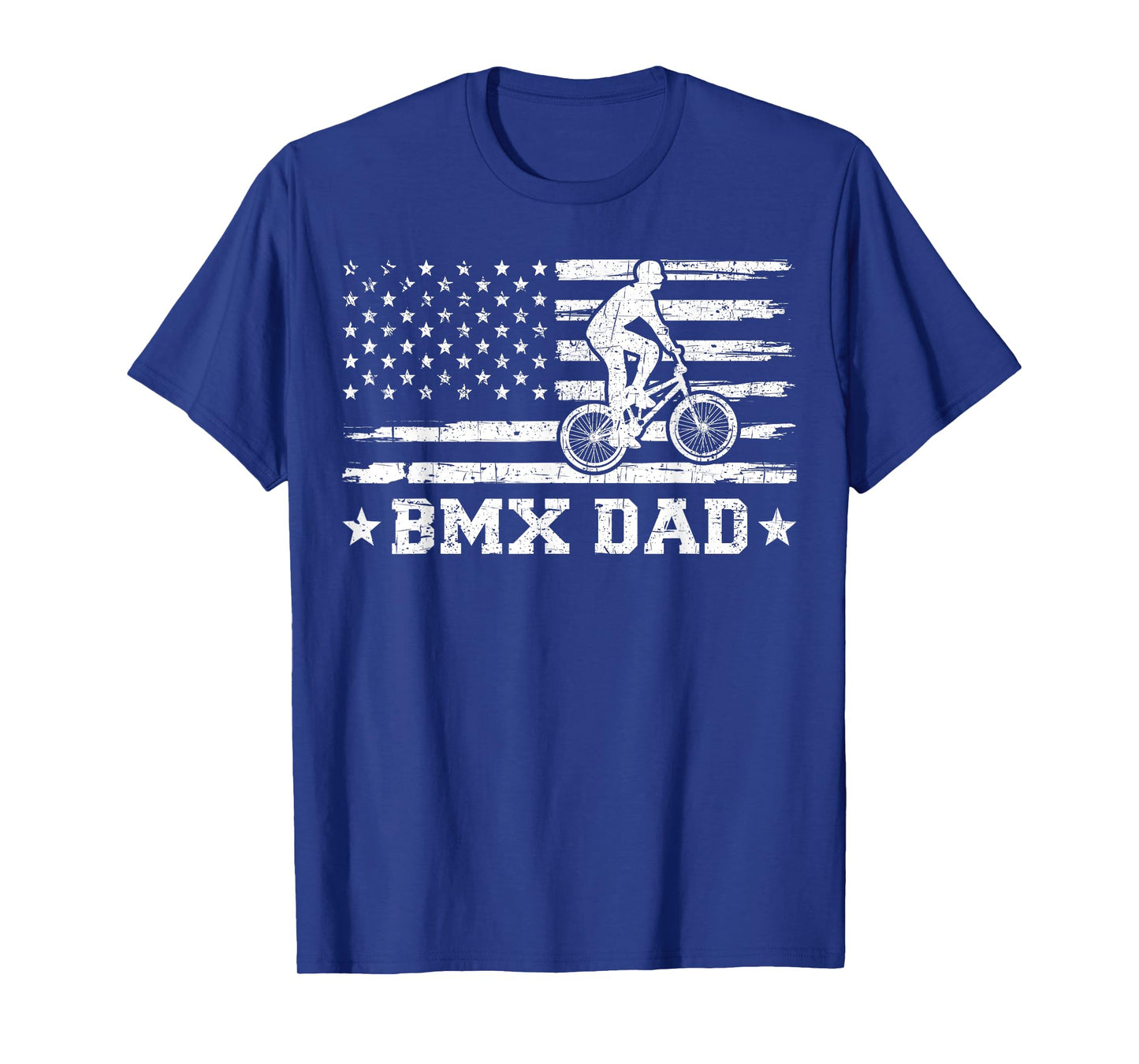 BMX Bike Rider American Flag BMX Dad Father's Day Men T-Shirt