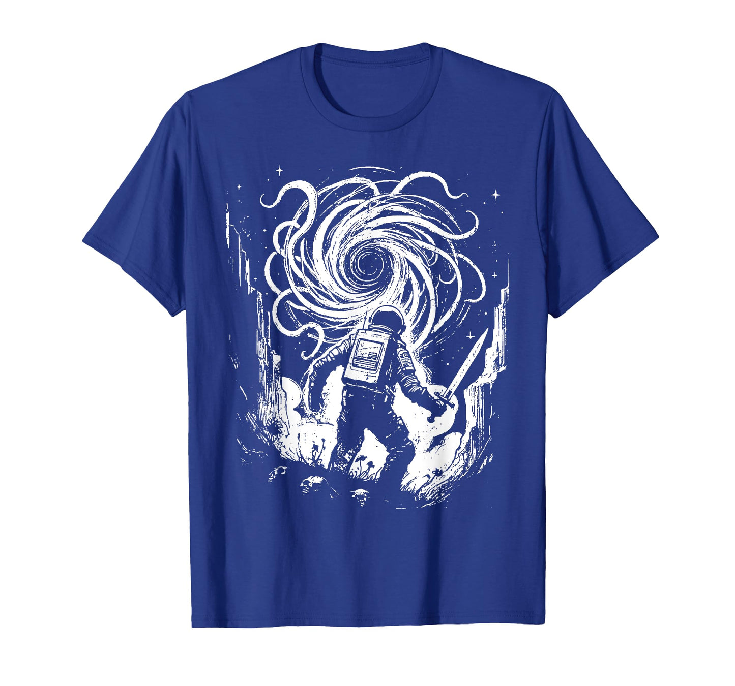 Void Vintage Astronaut Defender - Fighting Monster In Space T-Shirt