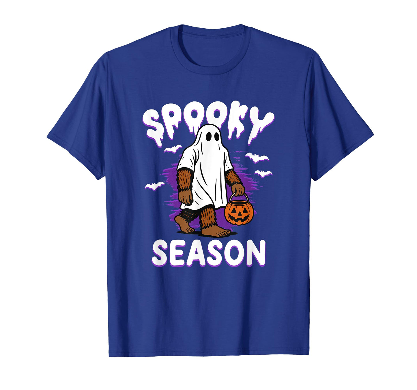 Trick or Treat Spooky Season Funny Bigfoot Ghost T-Shirt