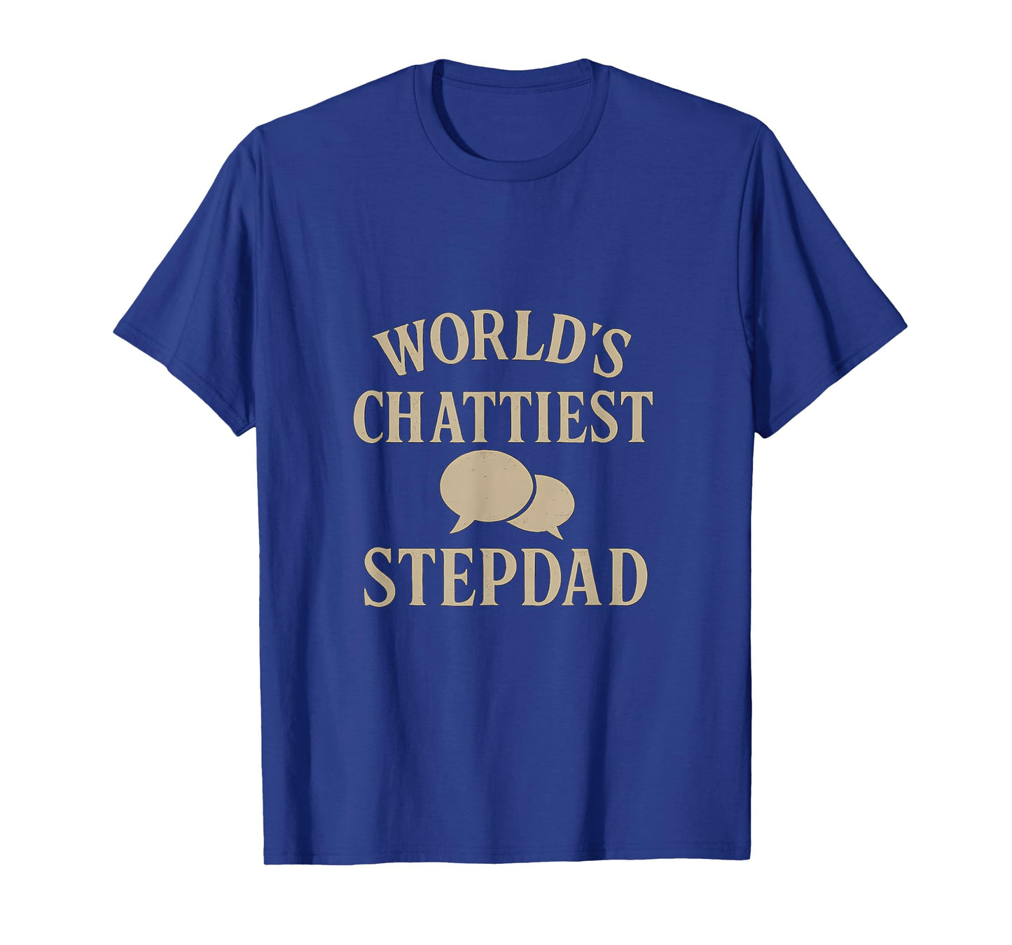 World's Chattiest Stepdad Vintage Gold Emblem T-Shirt