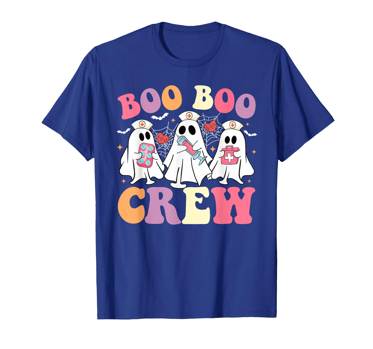 Funny Boo Boo Crew Halloween Costume Nurse Spooky Ghost T-Shirt