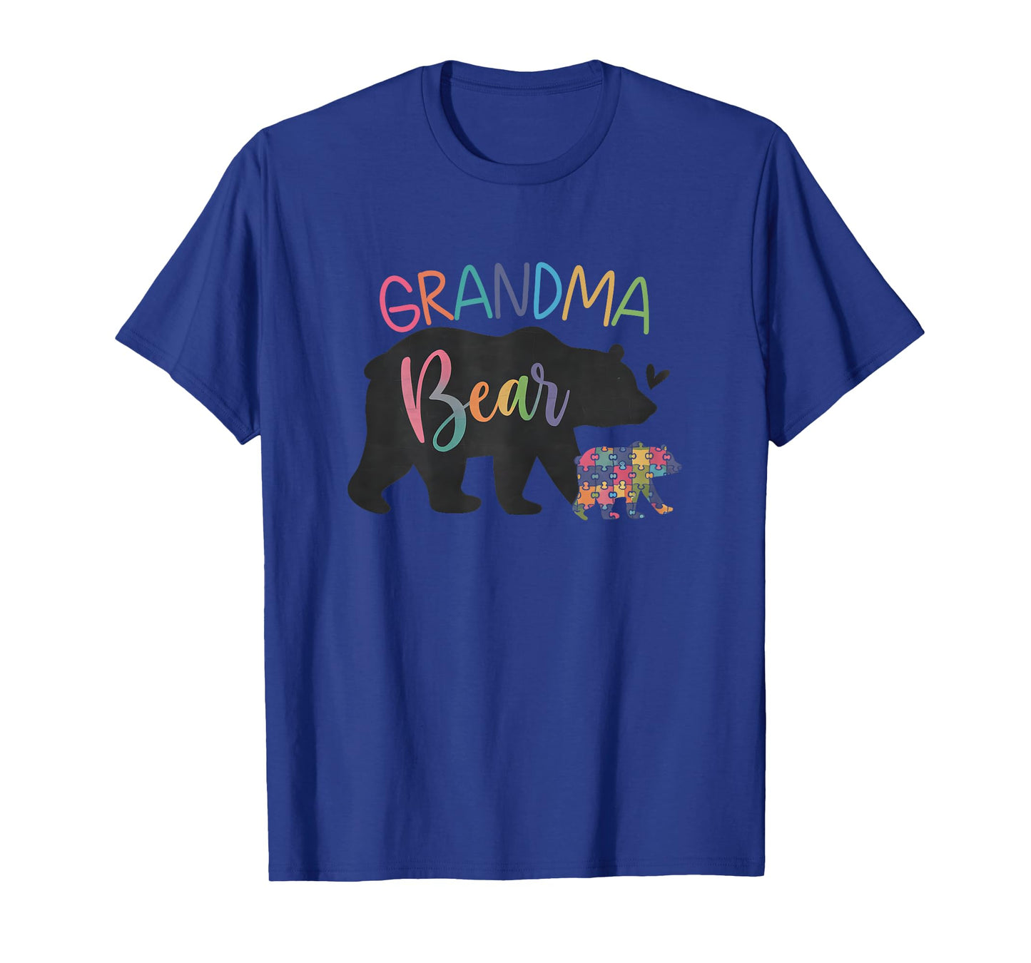 Grandma Bear Love Support Autism Awareness Bear Family T-Shirt