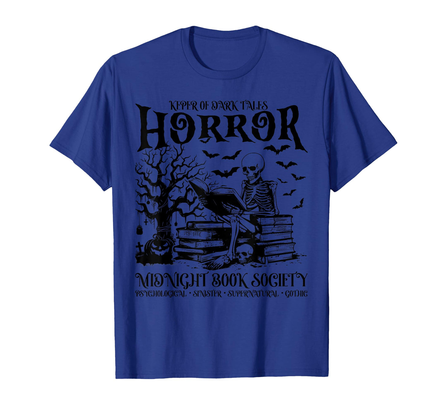 Halloween Horror Midnight Book Club Society Literary Reader T-Shirt