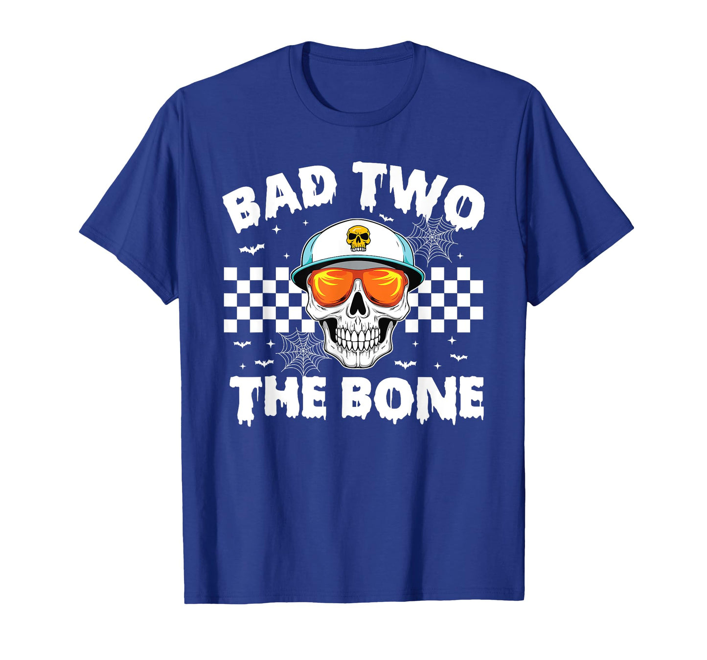 Bad To The Bone Skeleton Halloween TWO Birthday Toddler Kids T-Shirt