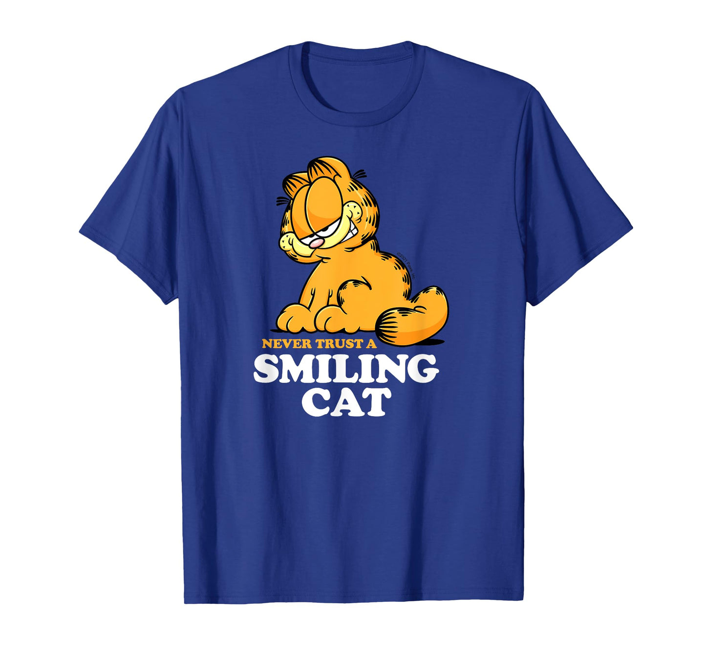 Garfield - Never Trust A Smiling Cat Sarcastic Graphic T-Shirt