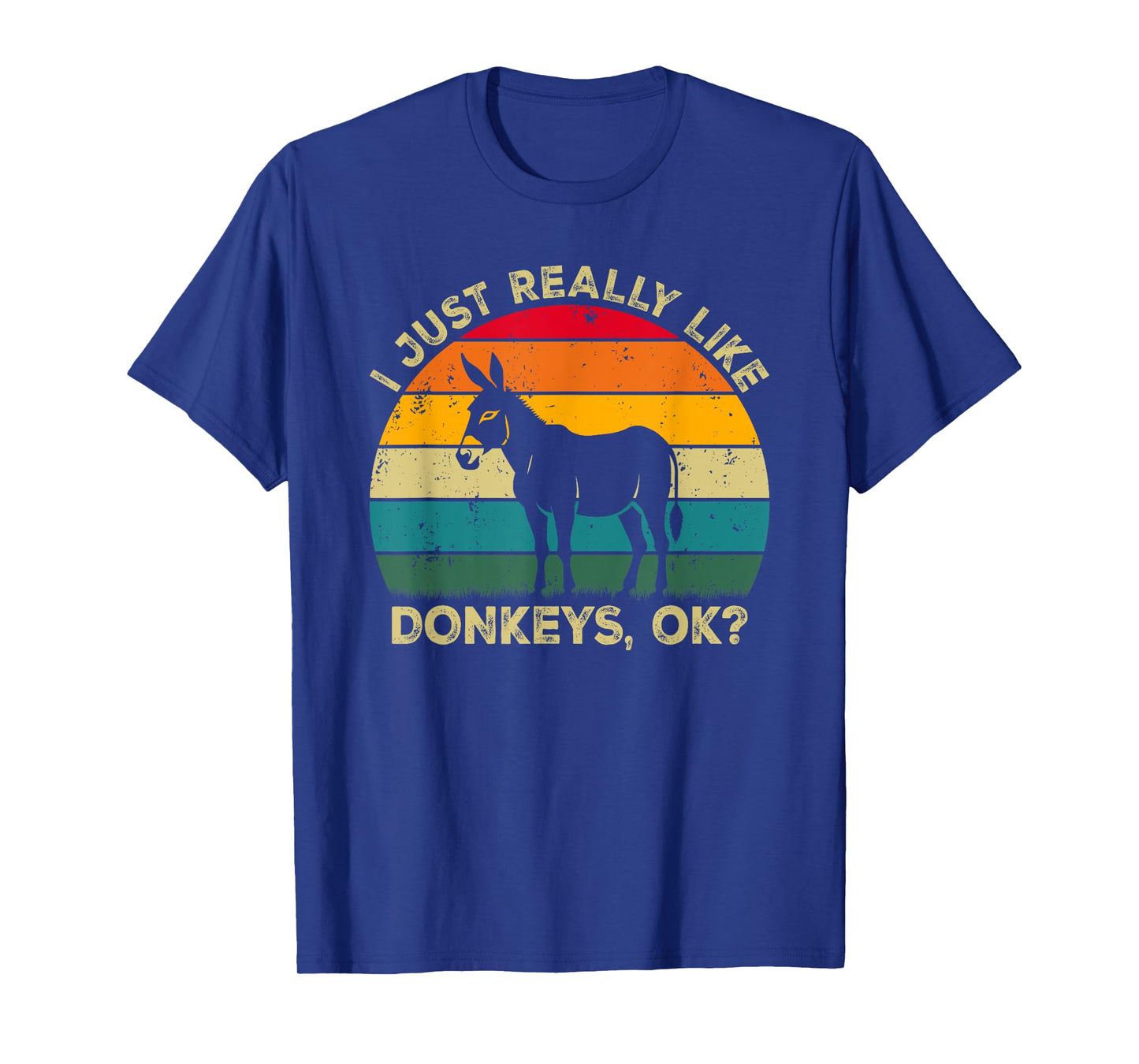 I Just Really Like Donkeys, OK? Funny Donkey Retro T-Shirt