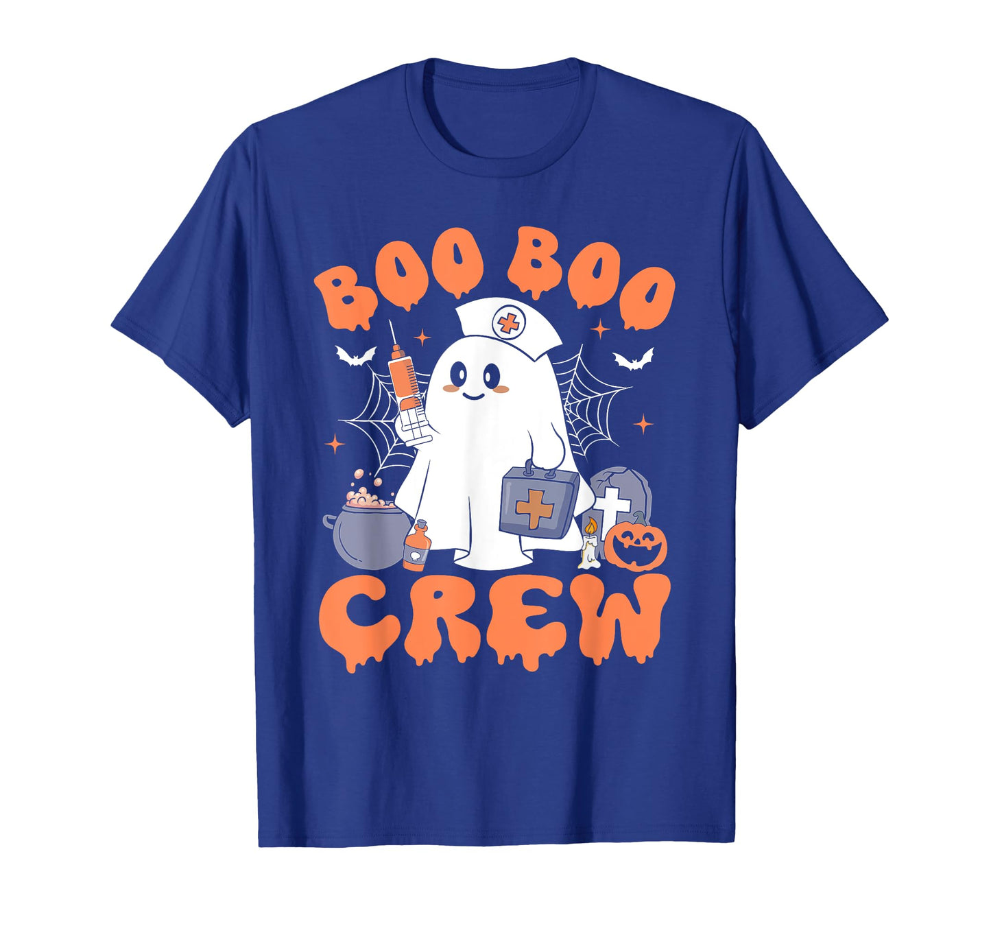 Boo Boo Crew Nurse Shirt Women Cute Ghost Halloween Nursing T-Shirt