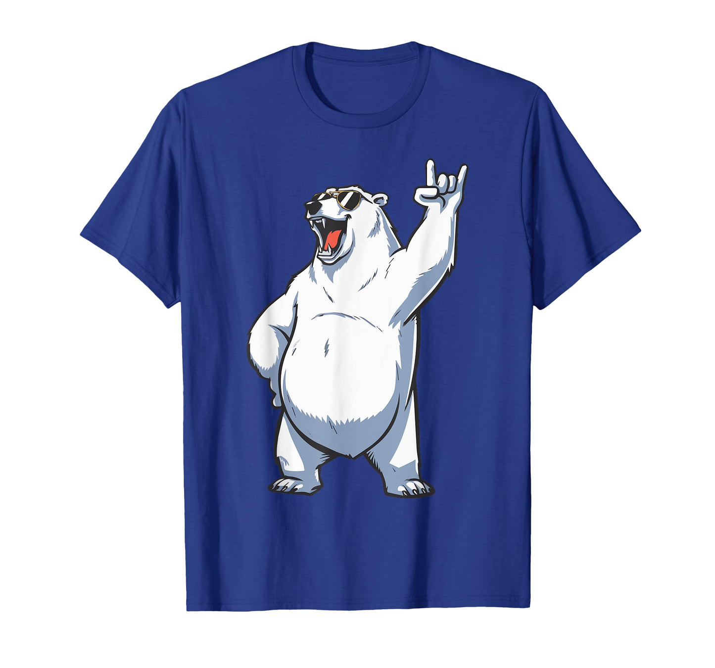 Rocking Polar Bear Sunglasses Rock And Roll Music Bear Lover T-Shirt