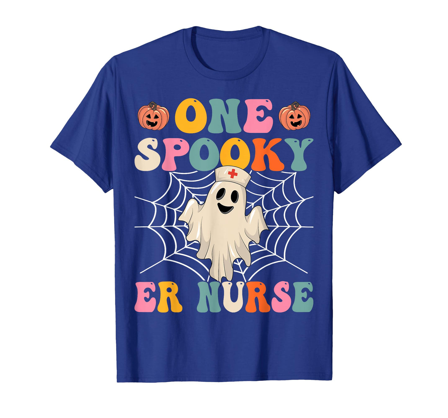 One Spooky ER Nurse Emergency Room Pumpkin Ghost Halloween T-Shirt