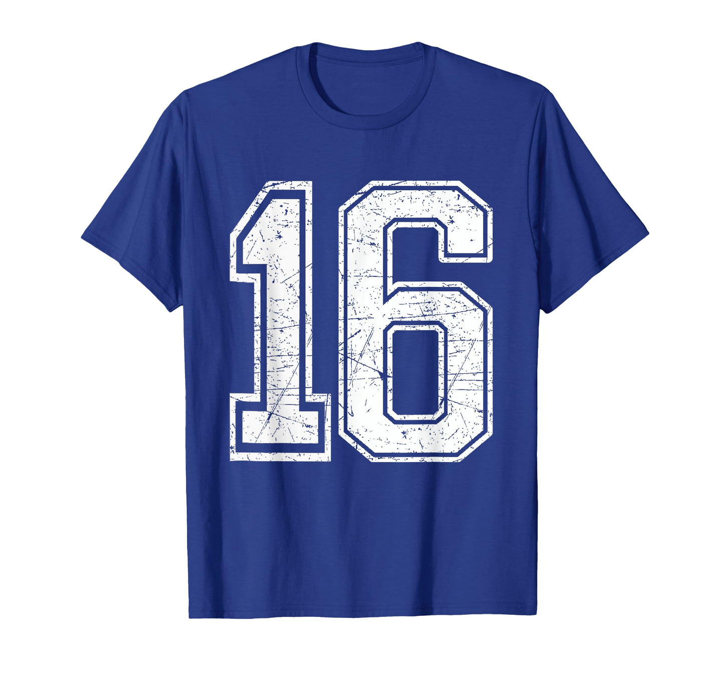 Number 16 T-Shirt Birthday Varsity Sports Team Jersey T-Shirt