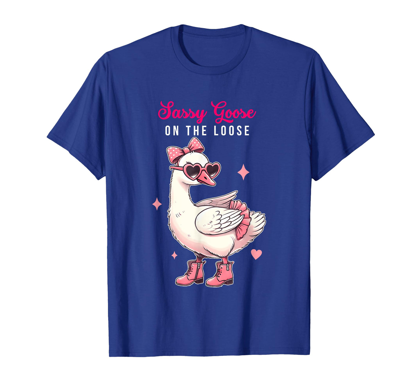 Sassy Goose On The Loose Design T-Shirt