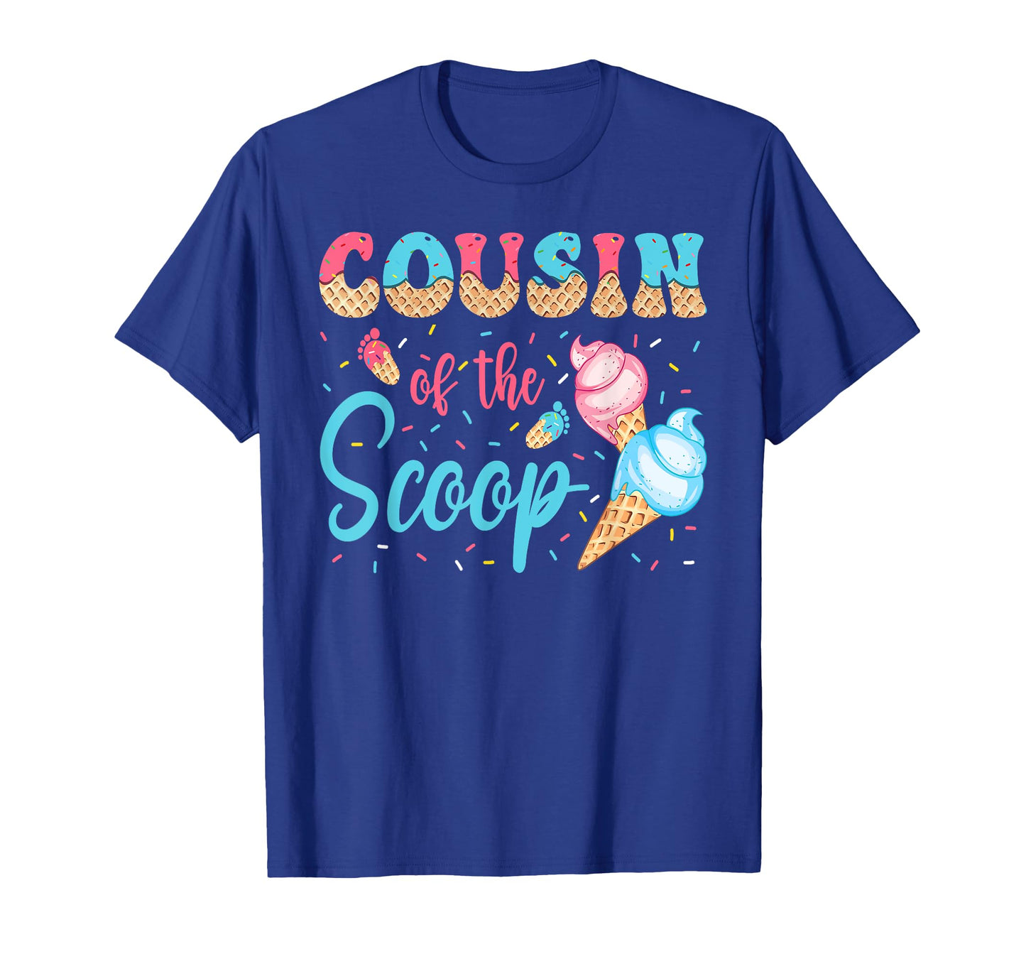 Cousin Of The Scoop Ice Cream Gender Reveal Baby Shower T-Shirt