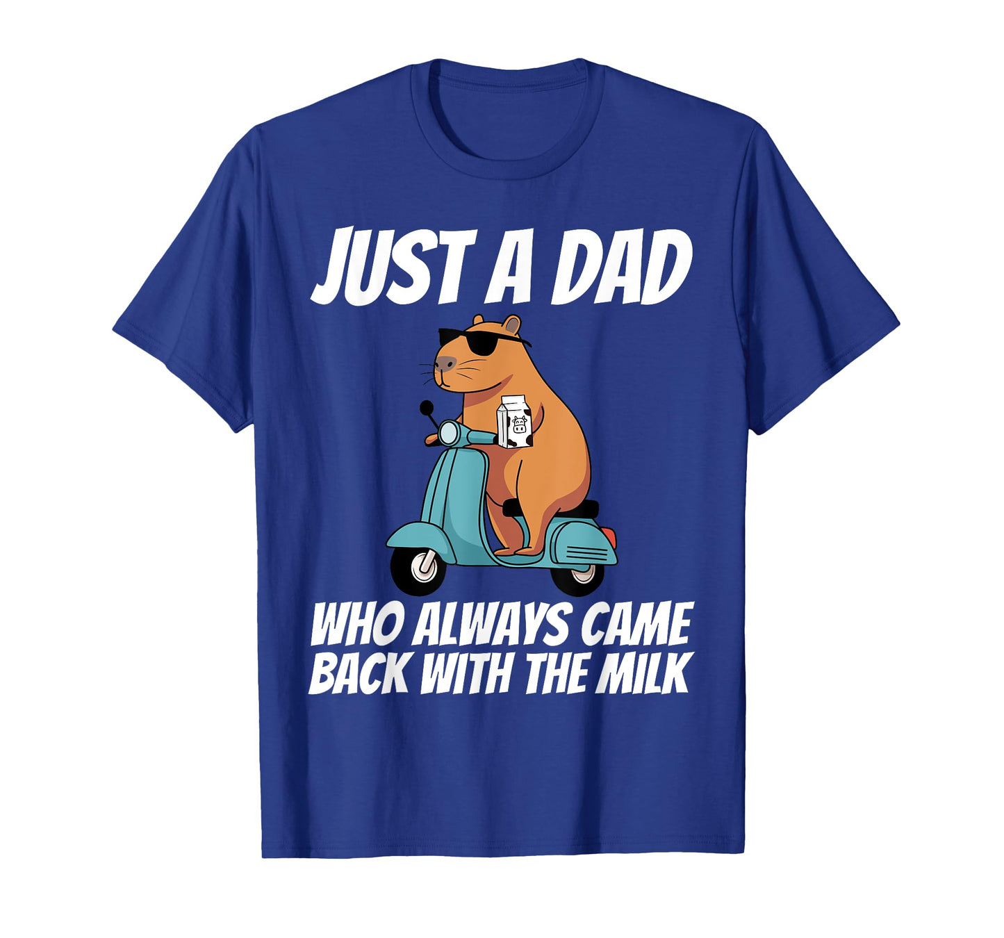 Just A Dad Who Always Came Back With The Milk Fathers Retro T-Shirt