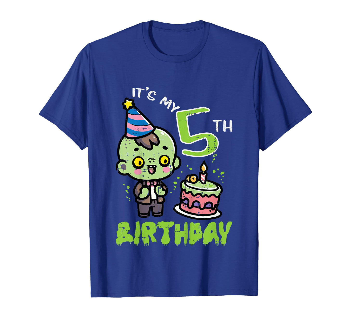 Its My 5th Birthday Zombie 5 Five Year Old Bday Boys Girls T-Shirt