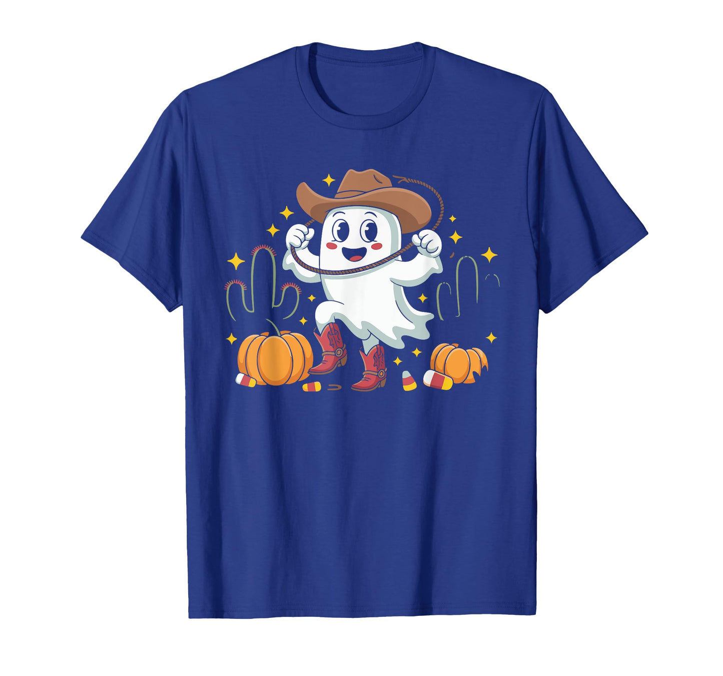 Funny Cowboy Halloween Ghost Western Fall for spooky season T-Shirt